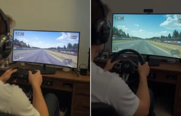 Racing Simulator without a wheel cover
