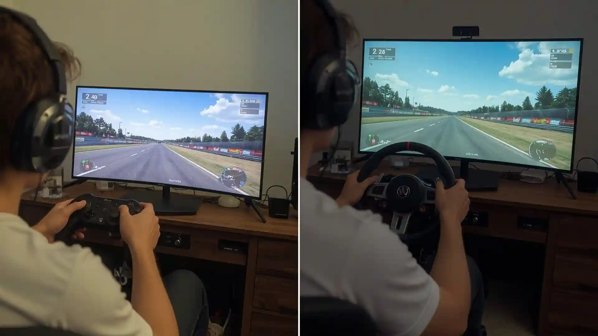 Racing Simulator without a wheel cover